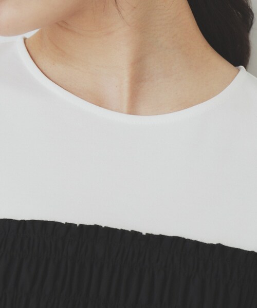 index（インデックス）の「シャーリングドッキングペプラムトップス【洗濯機洗い可】（Tシャツ/カットソー・レディース・キャメル/ブラック/ブラック系4・42/38/40/36）」の17枚目の写真