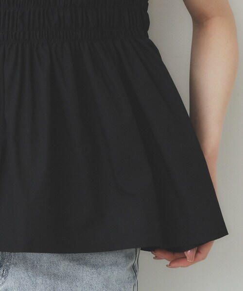 index（インデックス）の「シャーリングドッキングペプラムトップス【洗濯機洗い可】（Tシャツ/カットソー・レディース・キャメル/ブラック/ブラック系4・42/38/40/36）」の20枚目の写真