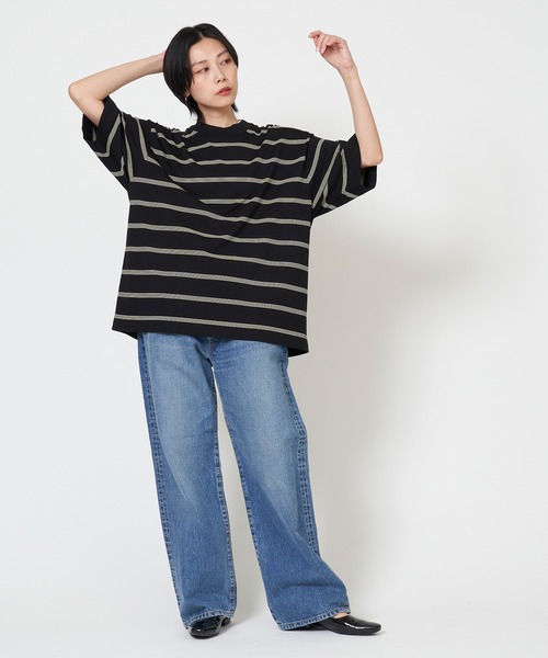 RYE TENDER（ライテンダー）の「RYE TENDER / ライテンダー CENTRE TEE（Tシャツ/カットソー・レディース・ブラック/ホワイト/ブラック系その他/イエロー系その他/イエロー系・1/2/0）」の10枚目の写真
