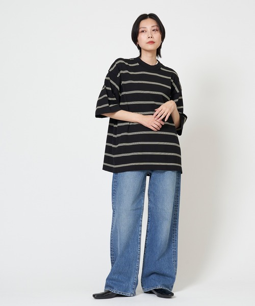 RYE TENDER（ライテンダー）の「RYE TENDER / ライテンダー CENTRE TEE（Tシャツ/カットソー・レディース・ブラック/ホワイト/ブラック系その他/イエロー系その他/イエロー系・1/2/0）」の9枚目の写真