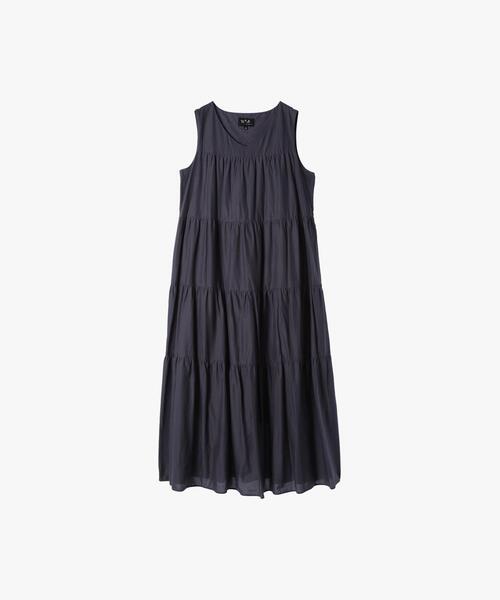 To b. by agnes b.(トゥービーバイアニエスベー)の「ブイネックティアードドレス(ワンピース・レディース・グレー系その他・38/40/36)」の5枚目の写真