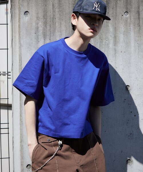 JOURNAL STANDARD（ジャーナルスタンダード）の「ショート イズ ベター ワイド Tシャツ（Tシャツ/カットソー・メンズ・ホワイト/ブラック/イエロー/コバルトブルー・MEDIUM/LARGE）」の3枚目の写真