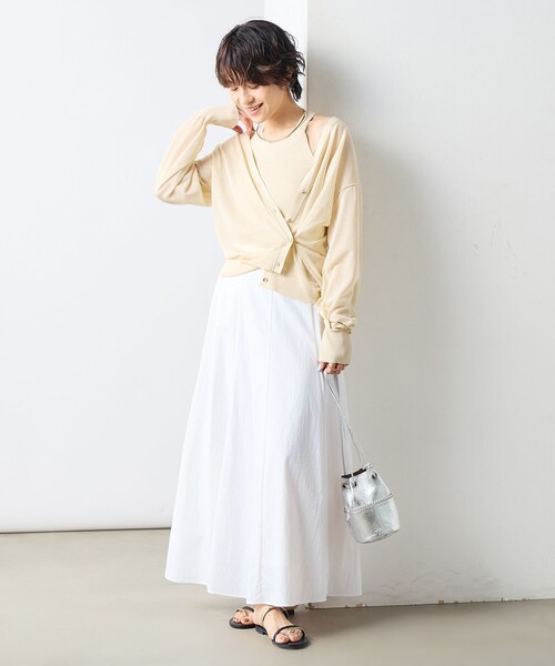 NOLLEY’S Sophi（ノーリーズソフィ）の「《アンサンブル対応》《手洗い可能》イタリー糸ホルターネックタンクトップ（タンクトップ・レディース・ブラウン/ベージュ/ブラック・38）」の5枚目の写真