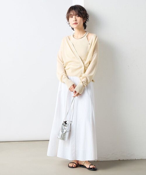 NOLLEY’S Sophi（ノーリーズソフィ）の「《アンサンブル対応》《手洗い可能》イタリー糸ホルターネックタンクトップ（タンクトップ・レディース・ブラウン/ベージュ/ブラック・38）」の7枚目の写真