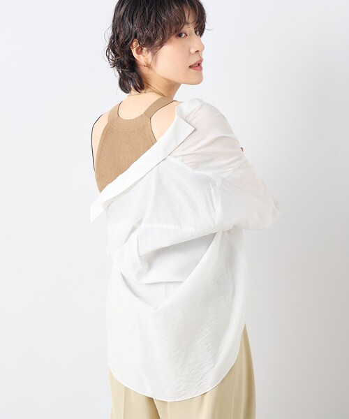 NOLLEY’S Sophi（ノーリーズソフィ）の「《アンサンブル対応》《手洗い可能》イタリー糸ホルターネックタンクトップ（タンクトップ・レディース・ブラウン/ベージュ/ブラック・38）」の17枚目の写真