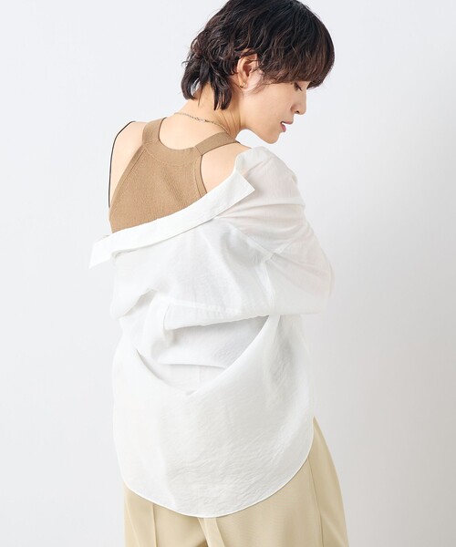 NOLLEY’S Sophi（ノーリーズソフィ）の「《アンサンブル対応》《手洗い可能》イタリー糸ホルターネックタンクトップ（タンクトップ・レディース・ブラウン/ベージュ/ブラック・38）」の18枚目の写真