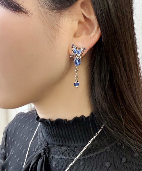 ANNA SUI（アナスイ）の「蝶モチーフ 2WAYピアス（ピアス（両耳用