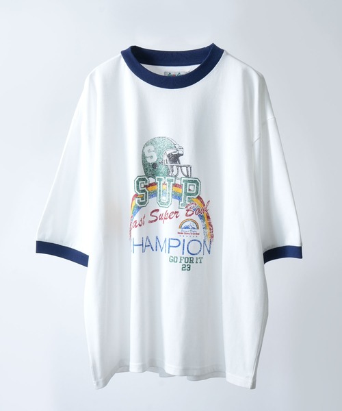 Soupy Soupy(スーピースーピー)の「【Soupy Soupy】old design vintage like printed raglan sleeves ringer T-shirts/オールドデザイン ヴィンテージライク プリント ラグランTシャツ リンガーTシャツ(Tシャツ/カットソー・メンズ・ホワイト/ブラック/ネイビー/レッド/ホワイト系その他/ブルー系その他/レッド系その他/ホワイト系その他2/ホワイト系その他3/ブルー系その他2/レッド系その他2/レッド系その他3/ホワイト系その他4/ホワイト系その他6/ホワイト系その他5/レッド系その他7/レッド系その他6/レッド系その他5/レッド系その他4/ブルー系その他4/ブルー系その他3/ブラック系その他2/ホワイト系その他7・M/L/XL/S)」の12枚目の写真