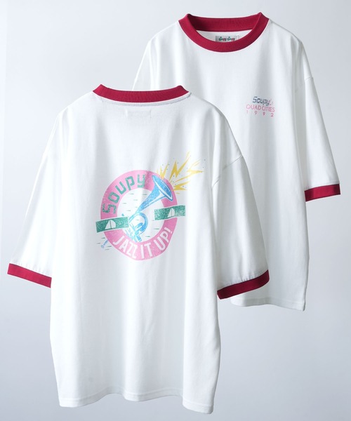 Soupy Soupy(スーピースーピー)の「【Soupy Soupy】old design vintage like printed raglan sleeves ringer T-shirts/オールドデザイン ヴィンテージライク プリント ラグランTシャツ リンガーTシャツ(Tシャツ/カットソー・メンズ・ホワイト/ブラック/ネイビー/レッド/ホワイト系その他/ブルー系その他/レッド系その他/ホワイト系その他2/ホワイト系その他3/ブルー系その他2/レッド系その他2/レッド系その他3/ホワイト系その他4/ホワイト系その他6/ホワイト系その他5/レッド系その他7/レッド系その他6/レッド系その他5/レッド系その他4/ブルー系その他4/ブルー系その他3/ブラック系その他2/ホワイト系その他7・M/L/XL/S)」の17枚目の写真