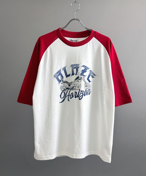 Soupy Soupy(スーピースーピー)の「【Soupy Soupy】old design vintage like printed raglan sleeves ringer T-shirts/オールドデザイン ヴィンテージライク プリント ラグランTシャツ リンガーTシャツ(Tシャツ/カットソー・メンズ・ホワイト/ブラック/ネイビー/レッド/ホワイト系その他/ブルー系その他/レッド系その他/ホワイト系その他2/ホワイト系その他3/ブルー系その他2/レッド系その他2/レッド系その他3/ホワイト系その他4/ホワイト系その他6/ホワイト系その他5/レッド系その他7/レッド系その他6/レッド系その他5/レッド系その他4/ブルー系その他4/ブルー系その他3/ブラック系その他2/ホワイト系その他7・M/L/XL/S)」の20枚目の写真