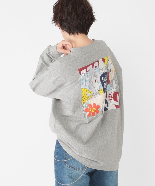 tシャツ 「daily CLIP×HELLOAYACHAN」バックプリントBIGロンT レディース daily CLIP×HELLOAYACHAN】バックプリントBIGロンT（Tシャツ