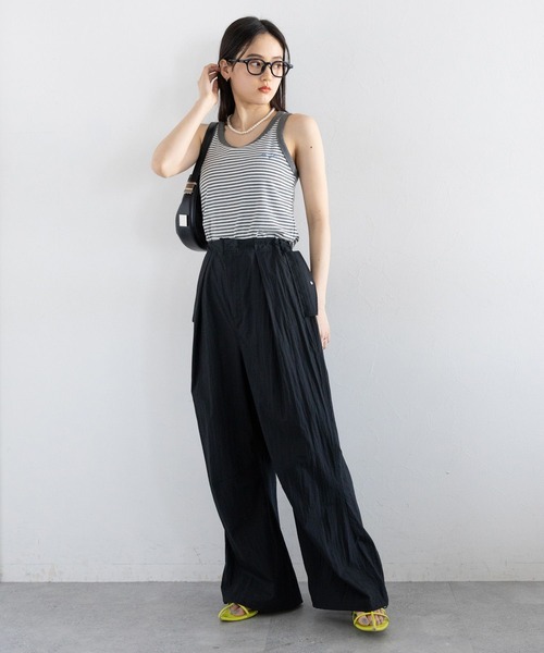 RAGEBLUE(レイジブルー)の「ワンポイント刺繍リブタンクトップ(タンクトップ・レディース・ホワイト/グレー×ホワイト・FREE)」の8枚目の写真