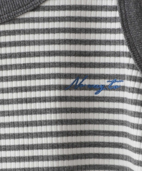 RAGEBLUE(レイジブルー)の「ワンポイント刺繍リブタンクトップ(タンクトップ・レディース・ホワイト/グレー×ホワイト・FREE)」の19枚目の写真