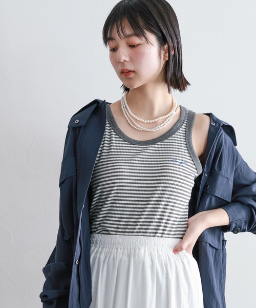 ワンポイント刺繍リブタンクトップ（タンクトップ）｜RAGEBLUE