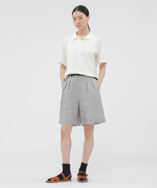 MARGARET HOWELL（マーガレットハウエル）の「YARN DYED LINEN（その他パンツ・レディース・グレー/ネイビー・2/1）」の10枚目の写真
