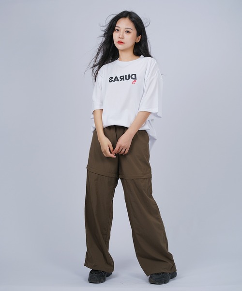 DURAS(デュラス)の「反転ロゴオーバーTシャツ(Tシャツ/カットソー・レディース・ホワイト×レッド/ホワイト×ゴールド/ホワイト×ブラック・SMALL/MEDIUM)」の8枚目の写真