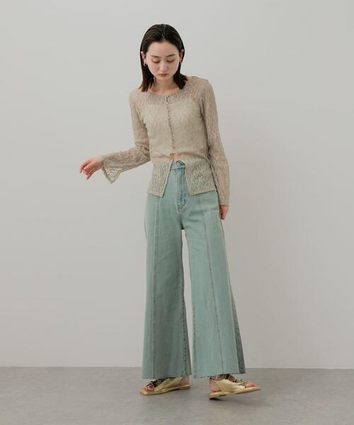 SENSE OF PLACE by URBAN RESEARCH(センスオブプレイスバイアーバンリサーチ)の「ボートネックレースカーディガン(カーディガン/ボレロ・レディース・ブラック/アイボリー/ベージュ・ONE)」の12枚目の写真