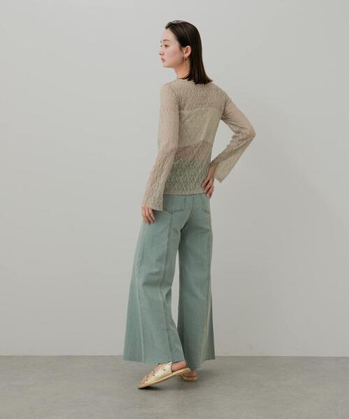 SENSE OF PLACE by URBAN RESEARCH(センスオブプレイスバイアーバンリサーチ)の「ボートネックレースカーディガン(カーディガン/ボレロ・レディース・ブラック/アイボリー/ベージュ・ONE)」の13枚目の写真