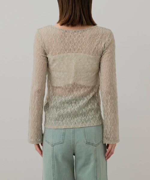 SENSE OF PLACE by URBAN RESEARCH(センスオブプレイスバイアーバンリサーチ)の「ボートネックレースカーディガン(カーディガン/ボレロ・レディース・ブラック/アイボリー/ベージュ・ONE)」の16枚目の写真