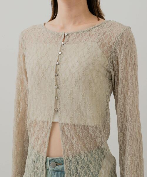 SENSE OF PLACE by URBAN RESEARCH(センスオブプレイスバイアーバンリサーチ)の「ボートネックレースカーディガン(カーディガン/ボレロ・レディース・ブラック/アイボリー/ベージュ・ONE)」の17枚目の写真