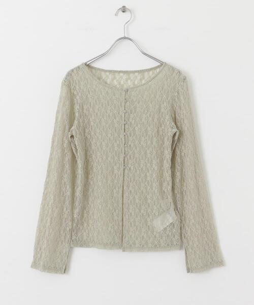 SENSE OF PLACE by URBAN RESEARCH(センスオブプレイスバイアーバンリサーチ)の「ボートネックレースカーディガン(カーディガン/ボレロ・レディース・ブラック/アイボリー/ベージュ・ONE)」の19枚目の写真