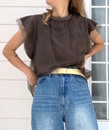 フレアスリーブブラウス
