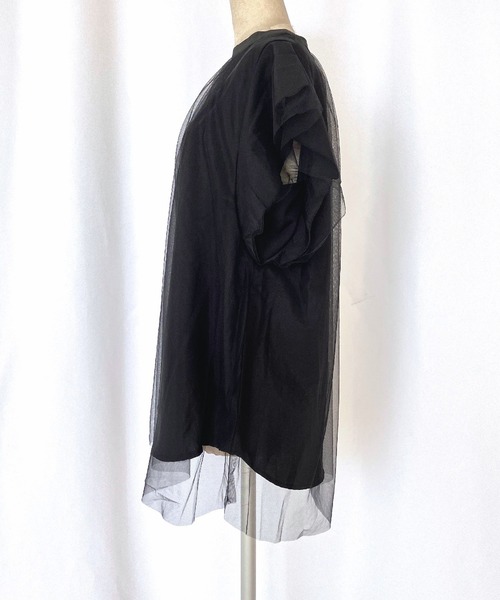 Q(キュー)の「フレアスリーブブラウス(シャツ/ブラウス・レディース・オリーブ/ブラック/オフホワイト・MEDIUM)」の6枚目の写真