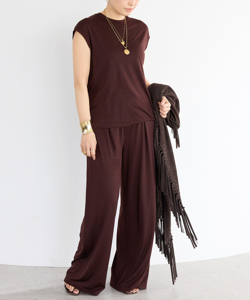 Deuxieme class／Prime wool jersey パンツ／38 DEUXIEME CLASSE - Deuxieme Prime wool jersey Tシャツ&パンツ