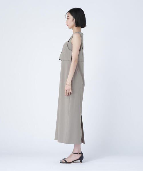 NATURAL BEAUTY BASIC(ナチュラルビューティーベーシック)の「◇ビスチェレイヤードナローワンピース(ワンピース・レディース・ベージュ/チャコールグレー・P/S/MEDIUM)」の20枚目の写真