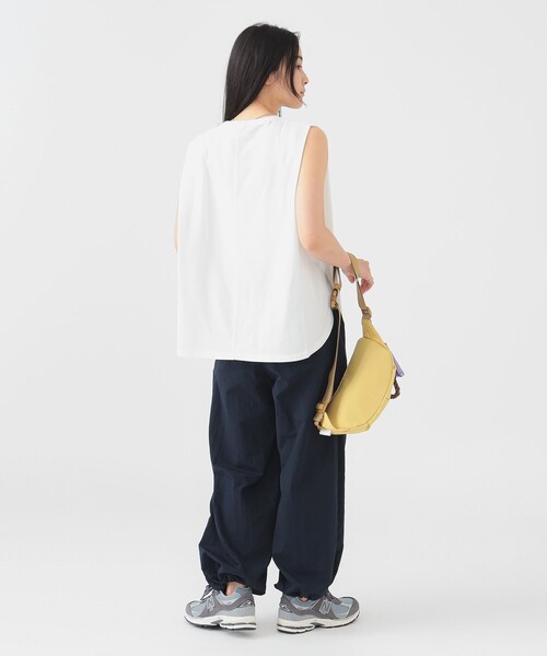 tシャツ 「NAVYS掲載 / 吸水速乾・接触冷感」ランド アンド ウォーター ノースリーブ タック Tシャツ レディース B：MING by BEAMS tシャツ 「NAVYS掲載 / 吸水速乾・接触冷感