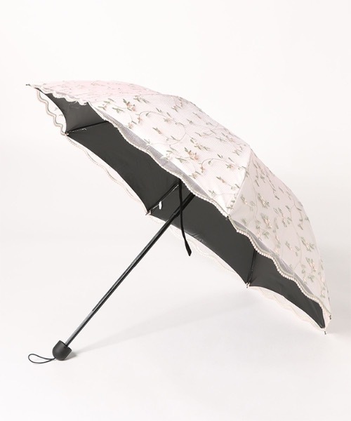 極美品 定価49,500円レース付傘 アビステ店舗購入 傘・折りたたみ傘・日傘の販売 ショートワイド傘 【高級リバー