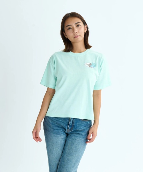 ROXY(ロキシー)の「HANGLOOSE/ロキシーロゴバックプリント半袖Tシャツ(Tシャツ/カットソー・レディース・ネイビー/ミント/ナチュラル・SMALL/MEDIUM/LARGE)」の15枚目の写真