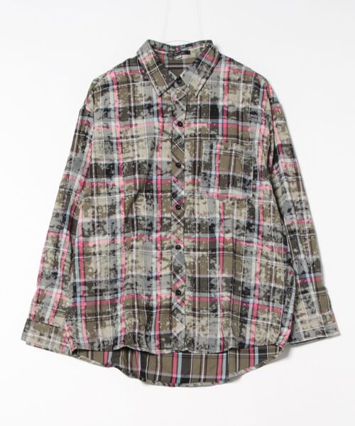 ブラウス シャツ Z)「BLINGLEADS」チェックシャツ/ABS22170 レディース メンズ Z)【BLINGLEADS】ﾁｪｯｸｼｬﾂ/ABS22170（シャツ/ブラウス）｜Bling