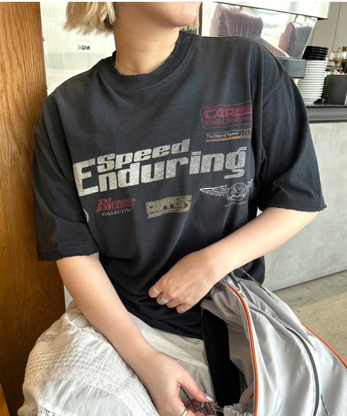 MOUSSY（マウジー）の「COLLECTED MARKS Tシャツ（Tシャツ/カットソー・レディース・オフホワイト/ミント/ライトブラック・FREE）」の2枚目の写真