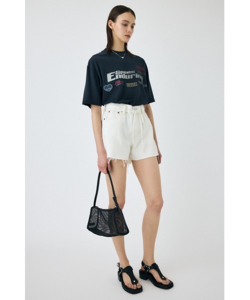 MOUSSY（マウジー）の「COLLECTED MARKS Tシャツ（Tシャツ/カットソー・レディース・オフホワイト/ミント/ライトブラック・FREE）」の4枚目の写真