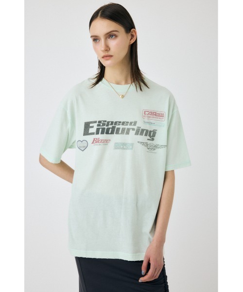 MOUSSY（マウジー）の「COLLECTED MARKS Tシャツ（Tシャツ/カットソー・レディース・オフホワイト/ミント/ライトブラック・FREE）」の13枚目の写真
