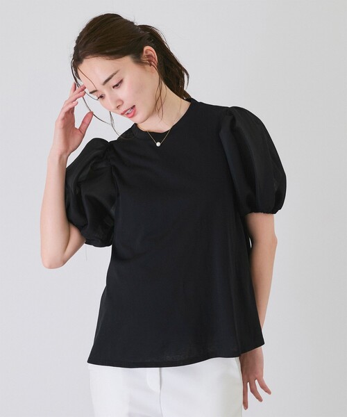 Jayro(ジャイロ)の「シアー袖ブラウス(Tシャツ/カットソー・レディース・ホワイト系その他/ブルー/ブラック・M)」の5枚目の写真