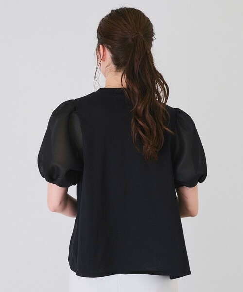 Jayro(ジャイロ)の「シアー袖ブラウス(Tシャツ/カットソー・レディース・ホワイト系その他/ブルー/ブラック・M)」の8枚目の写真
