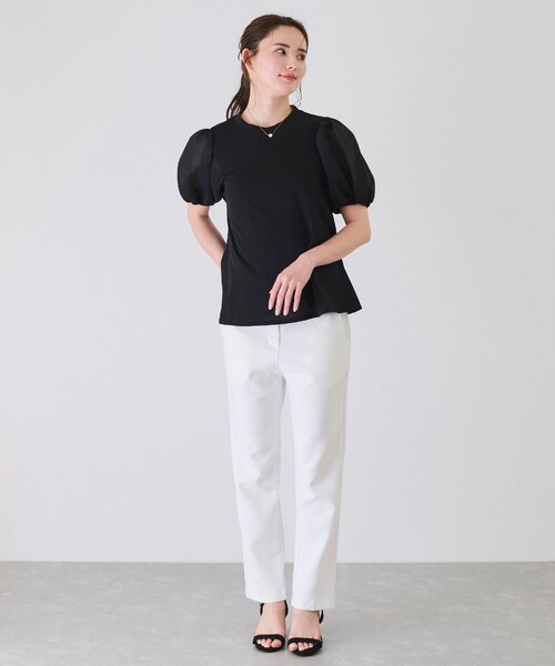Jayro(ジャイロ)の「シアー袖ブラウス(Tシャツ/カットソー・レディース・ホワイト系その他/ブルー/ブラック・M)」の9枚目の写真