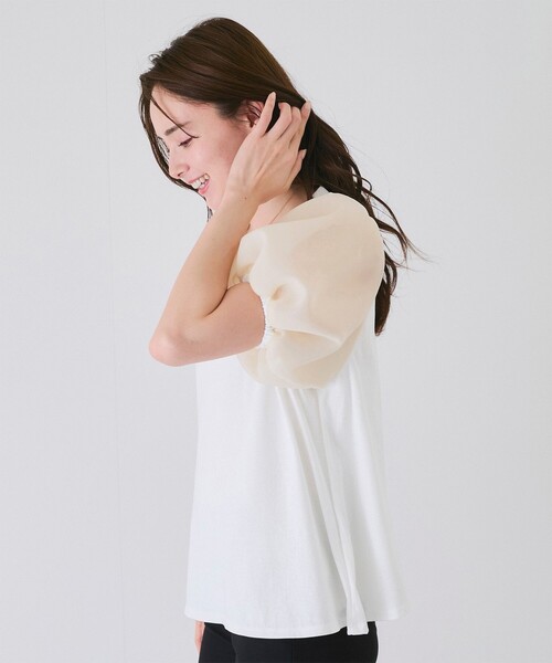 Jayro(ジャイロ)の「シアー袖ブラウス(Tシャツ/カットソー・レディース・ホワイト系その他/ブルー/ブラック・M)」の14枚目の写真