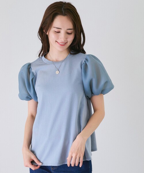 Jayro(ジャイロ)の「シアー袖ブラウス(Tシャツ/カットソー・レディース・ホワイト系その他/ブルー/ブラック・M)」の19枚目の写真