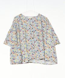 プリントギャザーブラウス