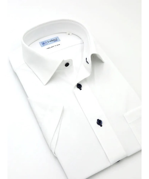 HARUYAMA(ハルヤマ)の「WEB限定【完全ノーアイロン】半袖 アイシャツ セミワイド ストレッチ ストライプ i-shirt 春夏(ビジネスシャツ・メンズ・ホワイト/サックスブルー・S/M/L/LL/3L)」の3枚目の写真