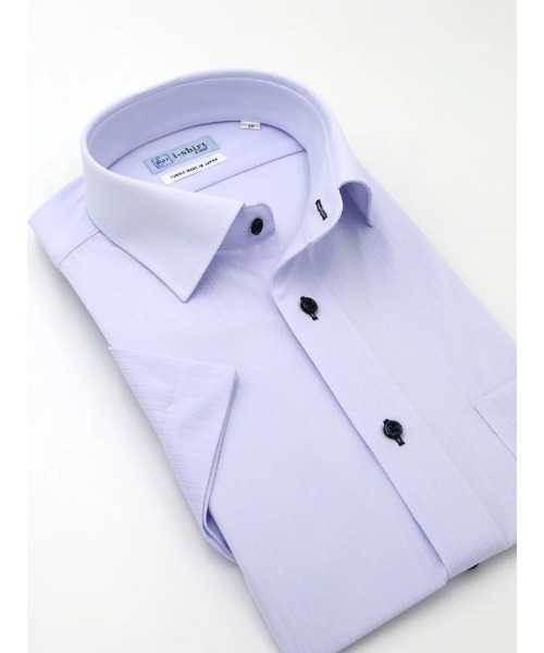 HARUYAMA(ハルヤマ)の「WEB限定【完全ノーアイロン】半袖 アイシャツ セミワイド ストレッチ ストライプ i-shirt 春夏(ビジネスシャツ・メンズ・ホワイト/サックスブルー・S/M/L/LL/3L)」の5枚目の写真