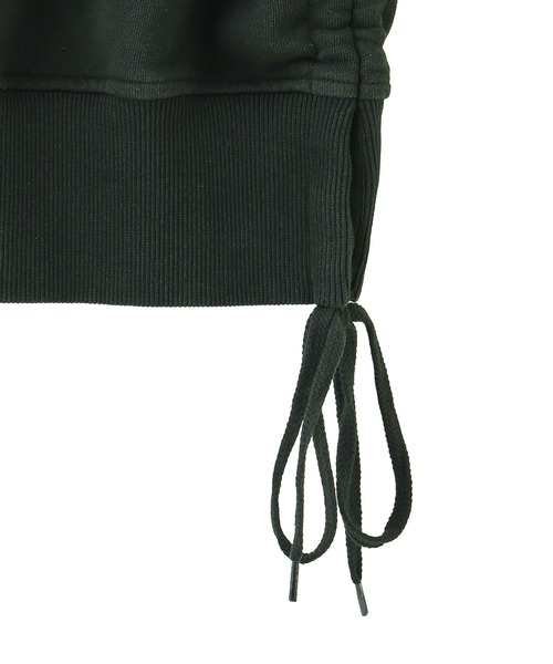 X-girl（エックスガール）の「COLLEGE LOGO DRAWSTRING SWEAT DRESS（ワンピース・レディース・チャコール/ベージュ/パープル・S/M）」の9枚目の写真