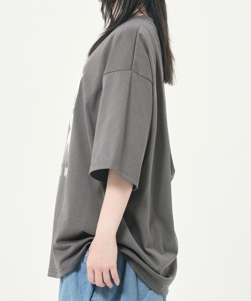 CORISCO（コリスコ）の「アニマルヒップホップ柄Tシャツ(M1)（Tシャツ/カットソー・メンズ・オートミール/ホワイト系1/ブラック系2/グレー系1/ブラック系1/グレー系2/ホワイト系2/キナリ・LARGE/MEDIUM/X-LARGE）」の19枚目の写真