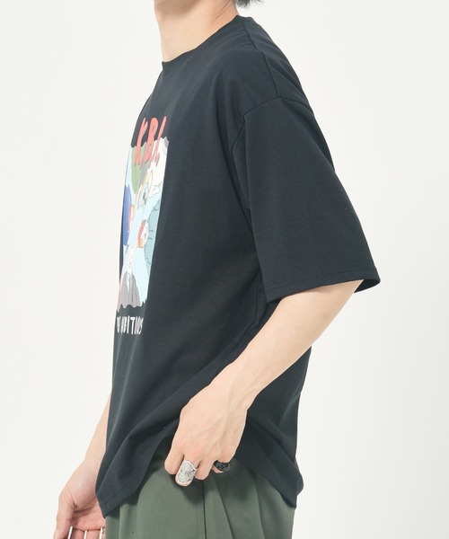 CORISCO（コリスコ）の「アニマルヒップホップ柄Tシャツ(M1)（Tシャツ/カットソー・メンズ・オートミール/ホワイト系1/ブラック系2/グレー系1/ブラック系1/グレー系2/ホワイト系2/キナリ・LARGE/MEDIUM/X-LARGE）」の12枚目の写真