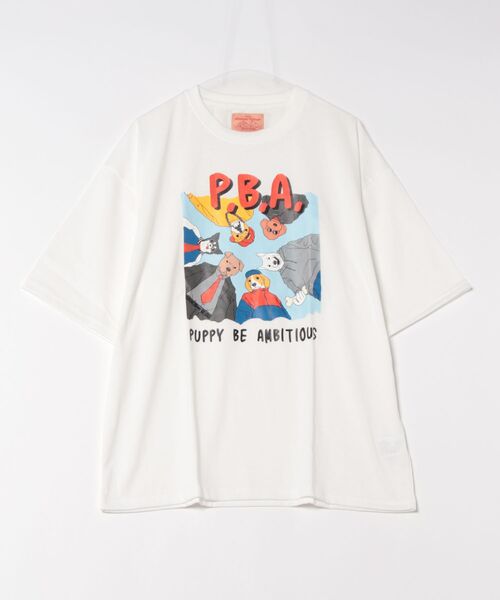 CORISCO（コリスコ）の「アニマルヒップホップ柄Tシャツ(M1)（Tシャツ/カットソー・メンズ・オートミール/ホワイト系1/ブラック系2/グレー系1/ブラック系1/グレー系2/ホワイト系2/キナリ・LARGE/MEDIUM/X-LARGE）」の11枚目の写真