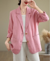 BLANC FICELLE（ブランフィセル）の「麻混　テーラード　ジャケット（テーラードジャケット）」