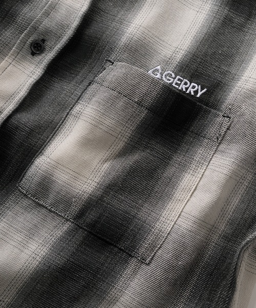 GERRY(ジェリー)の「【70】【GERRY/ジェリー】ワンポイントロゴ刺繍 オンブレチェック 半袖シャツ/26SS新色追加(シャツ/ブラウス・メンズ・ブラウン/ブラック/ホワイト/ブルー・M/L/XL)」の9枚目の写真